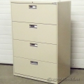 Hon Beige 4 Drawer Lateral File Cabinet, Locking